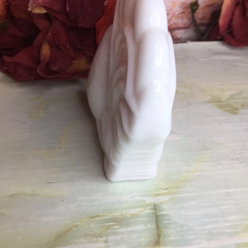 Vintage Avon Country Kitchen Rooster Milk Glass Decanter